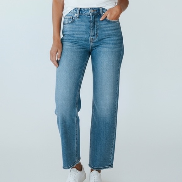 THE LOFT - SZ. 12P - THE HOFFMAN WASH - WIDE LEG CROP JEANS - OMBRE EFFECT - B10 - Picture 2 of 12